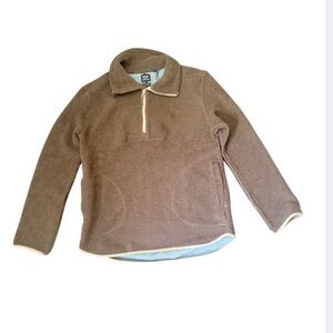 Prana Brown Zip Up Men's Sweater